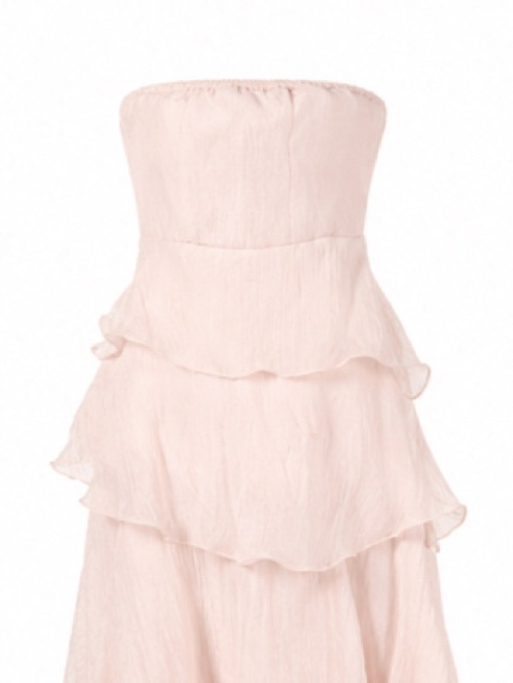 SHEIN Strapless Tiered Maxi Skirt - Light Pink
